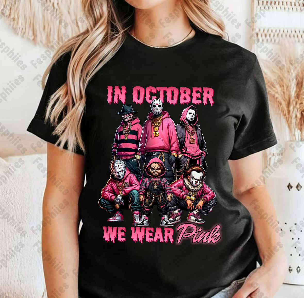 Breast Cancer x Males Halloween Shirt & Crewnecks