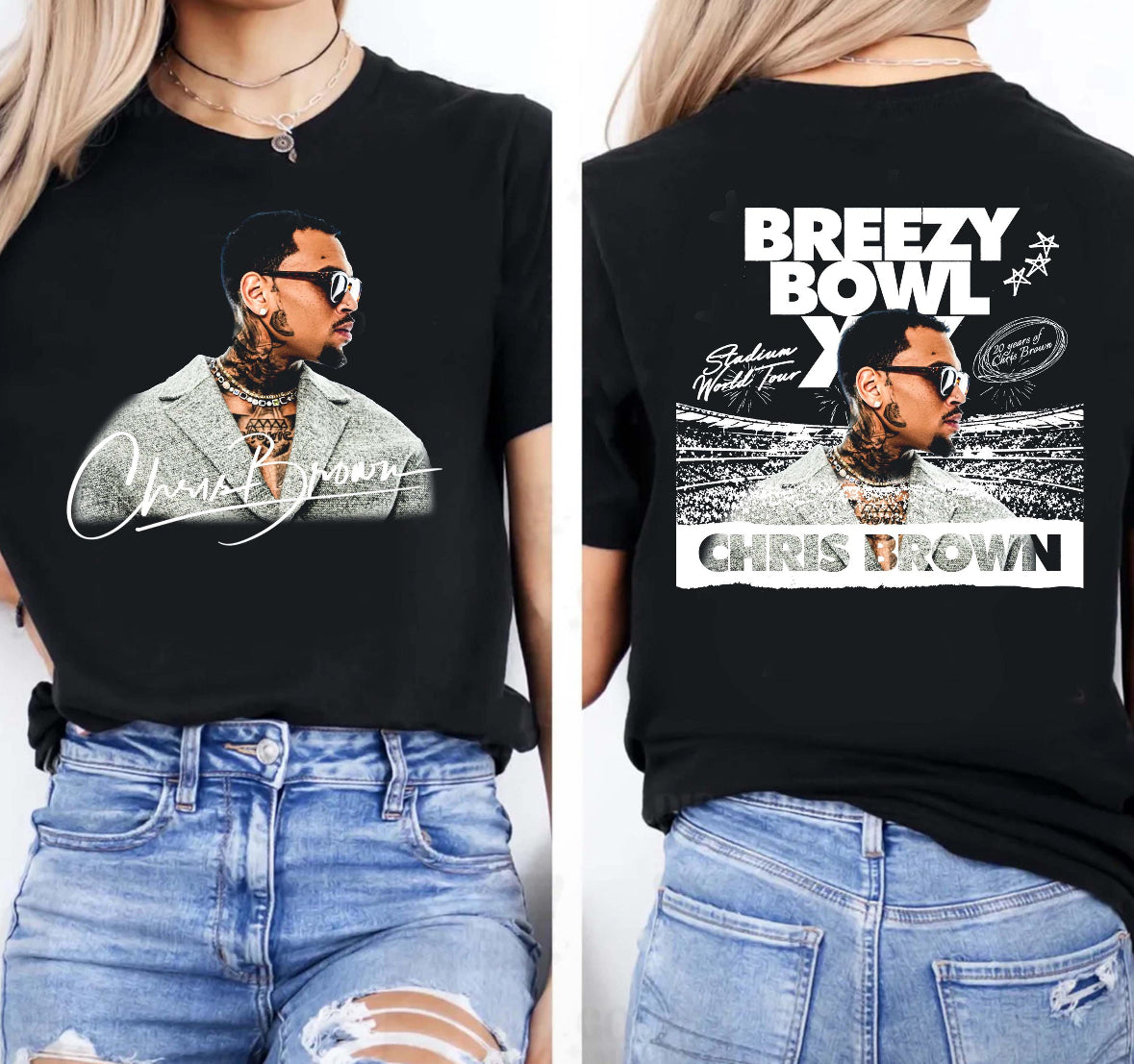 Chris Brown Tour XX Vintage Shirts