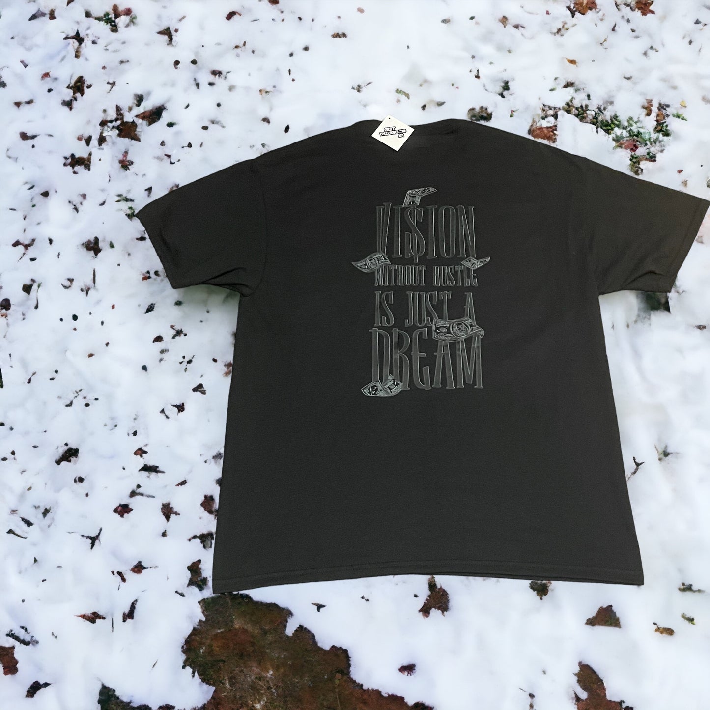 Double Black Vision Without A Hustle Is Just A Dream" Short Sleeve shirt