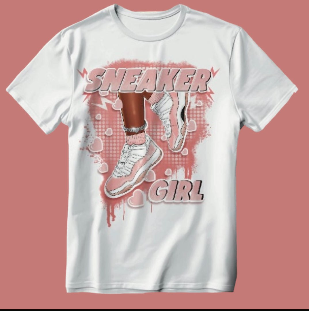 Jordan -1 Low “ Pink  “ Sneaker Girl Shirt “