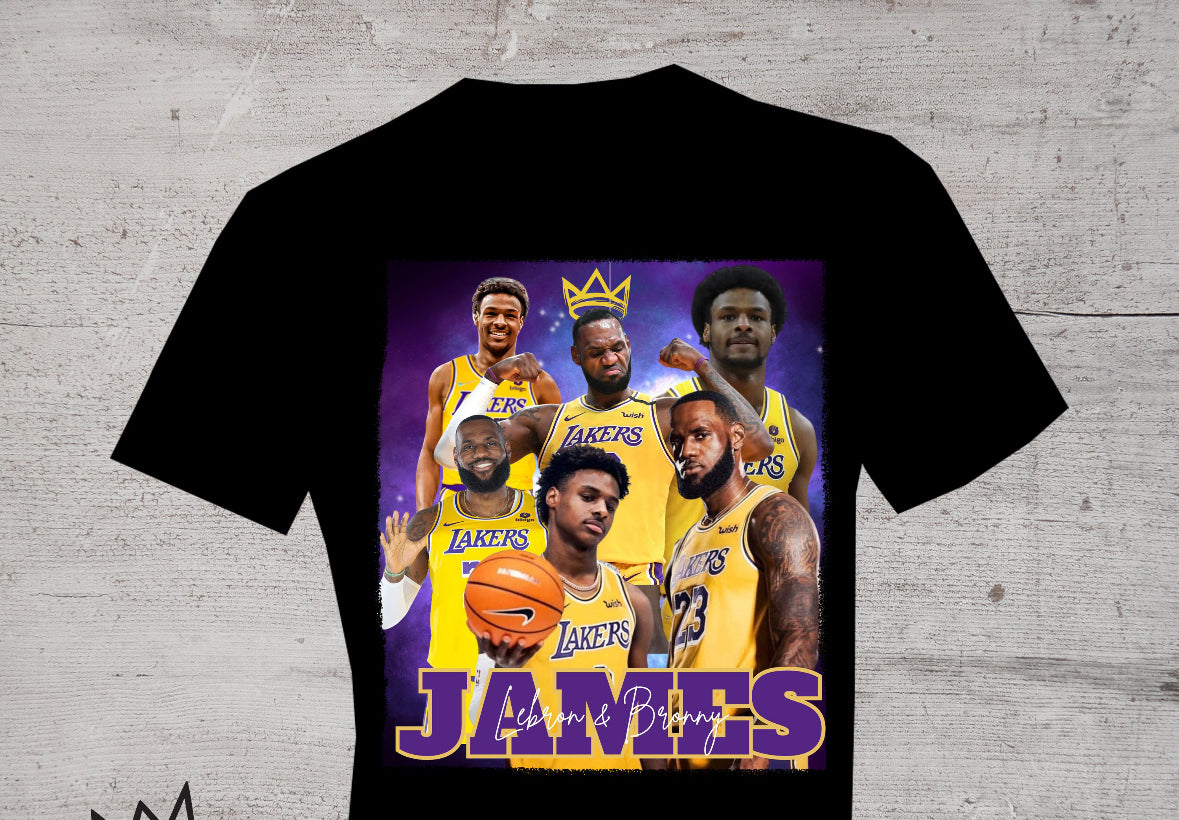 Bronny James & Lebron James Vintage Shirt