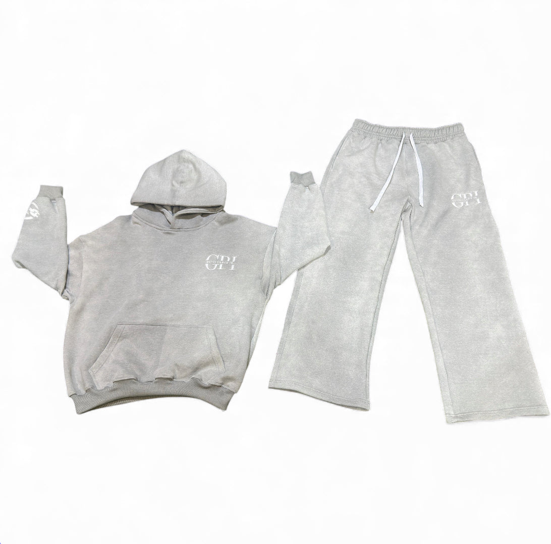 Adults Oversized Acid Washed GetPluggedIn Hoodies Sets