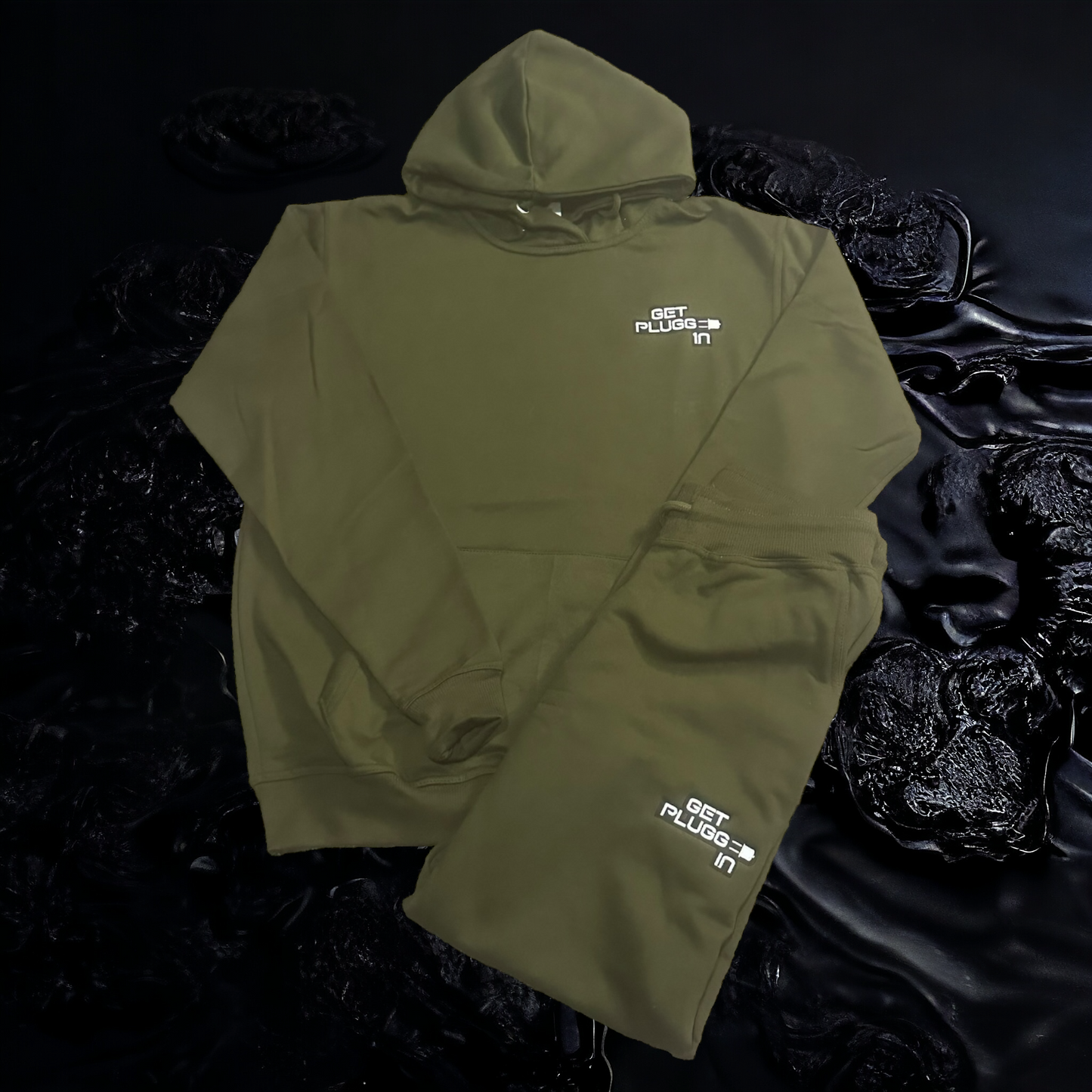 Embroidered GetPluggedIn Hoodies Sets