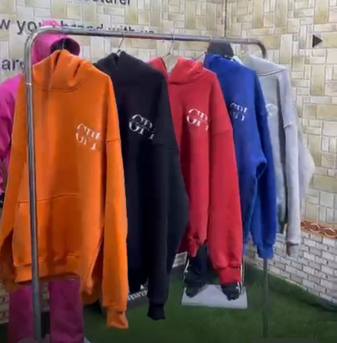 Adults Oversized Acid Washed GetPluggedIn Hoodies Sets