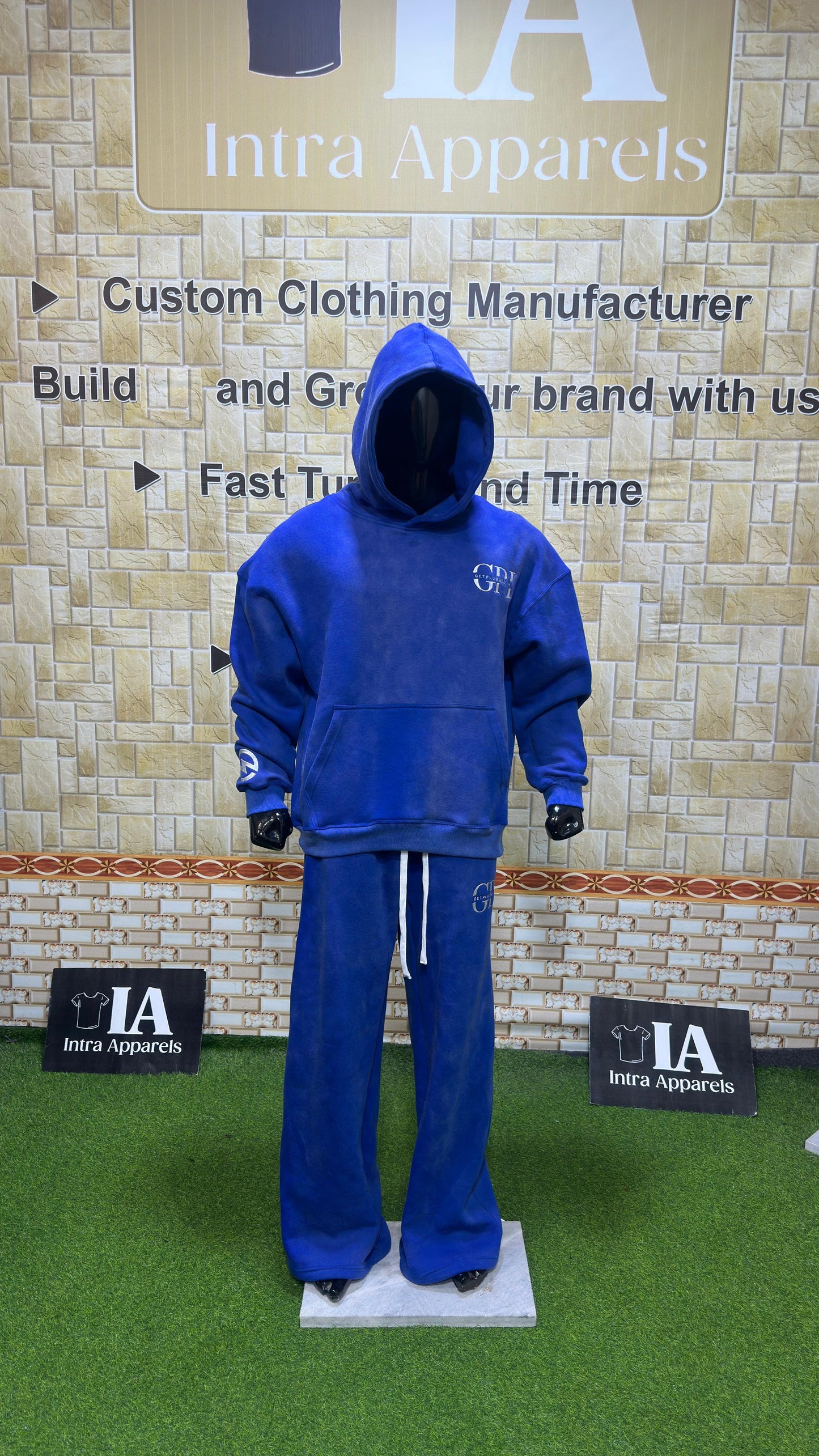 Adults Oversized Acid Washed GetPluggedIn Hoodies Sets