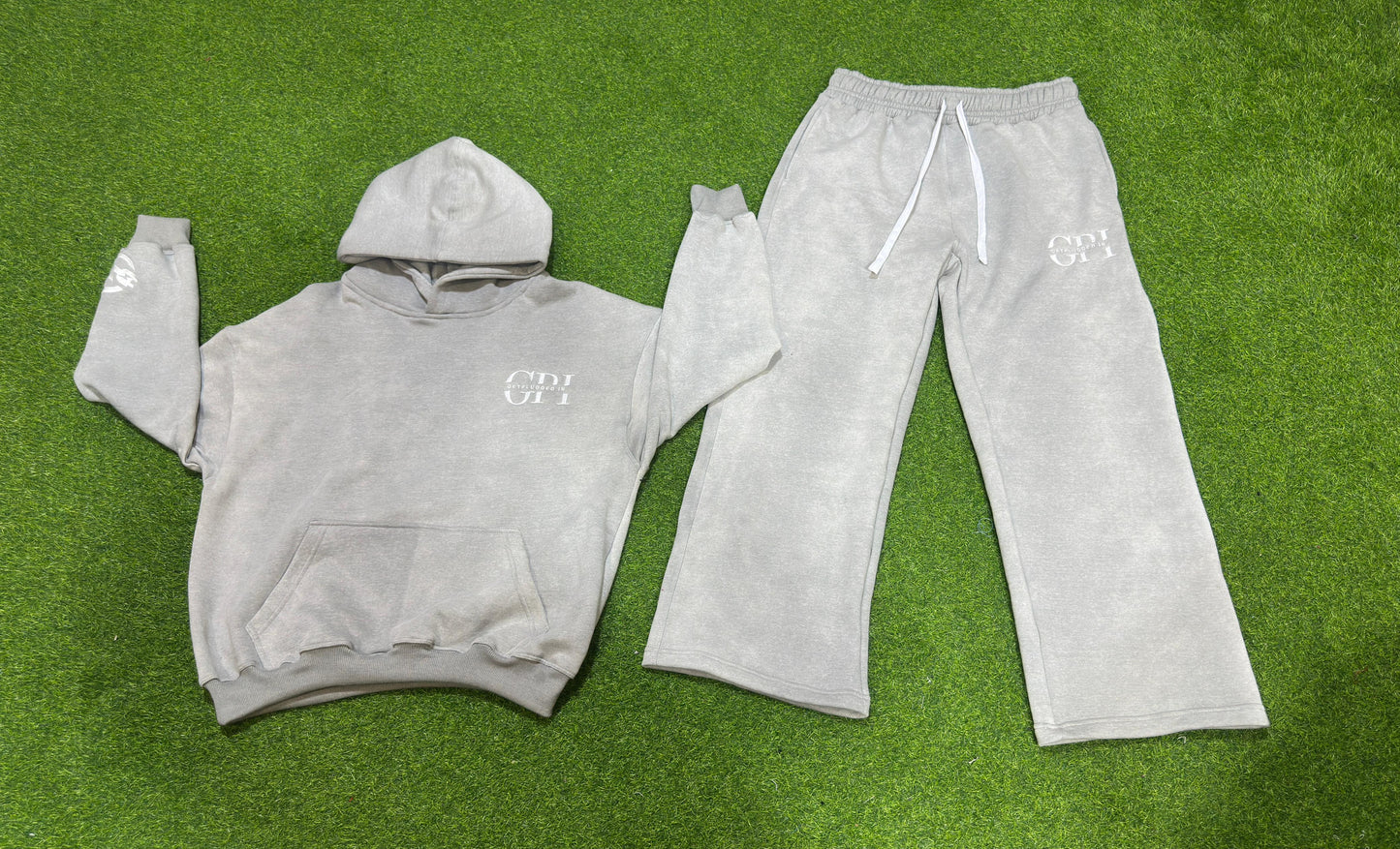 Adults Oversized Acid Washed GetPluggedIn Hoodies Sets